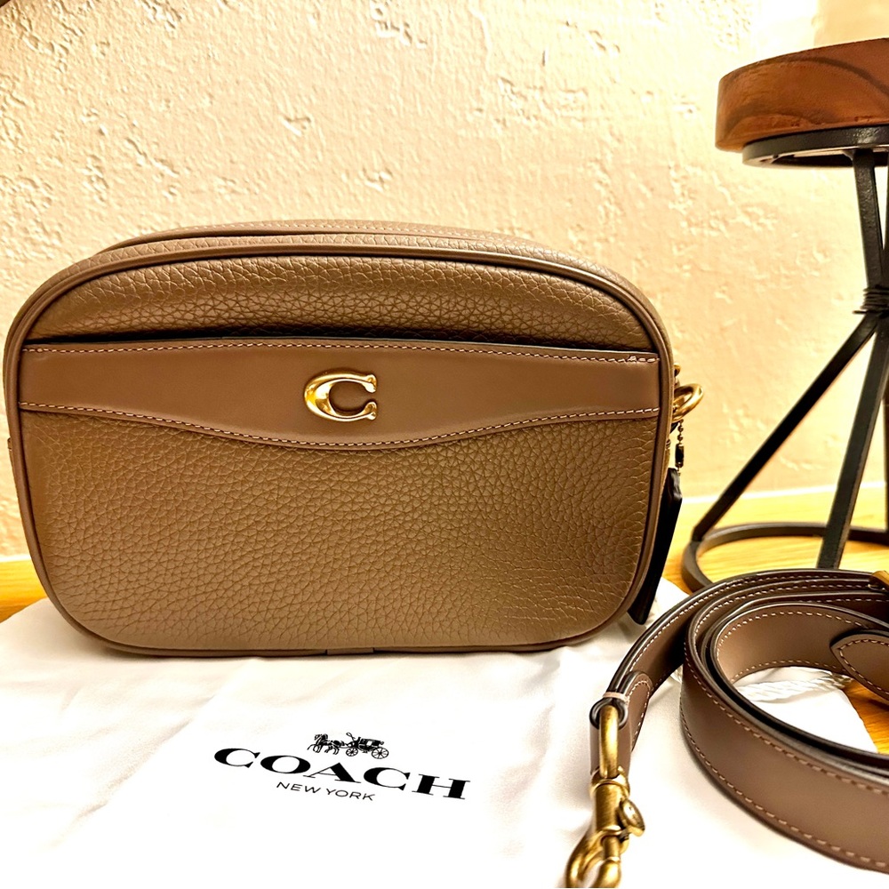 Coach Camera Bag Crossbody in Dark Stone CC386